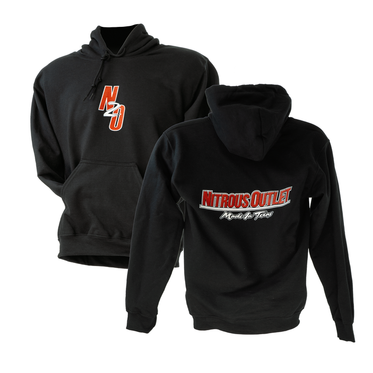 Nitrous Outlet Black Hoodie - Red Logo - Large