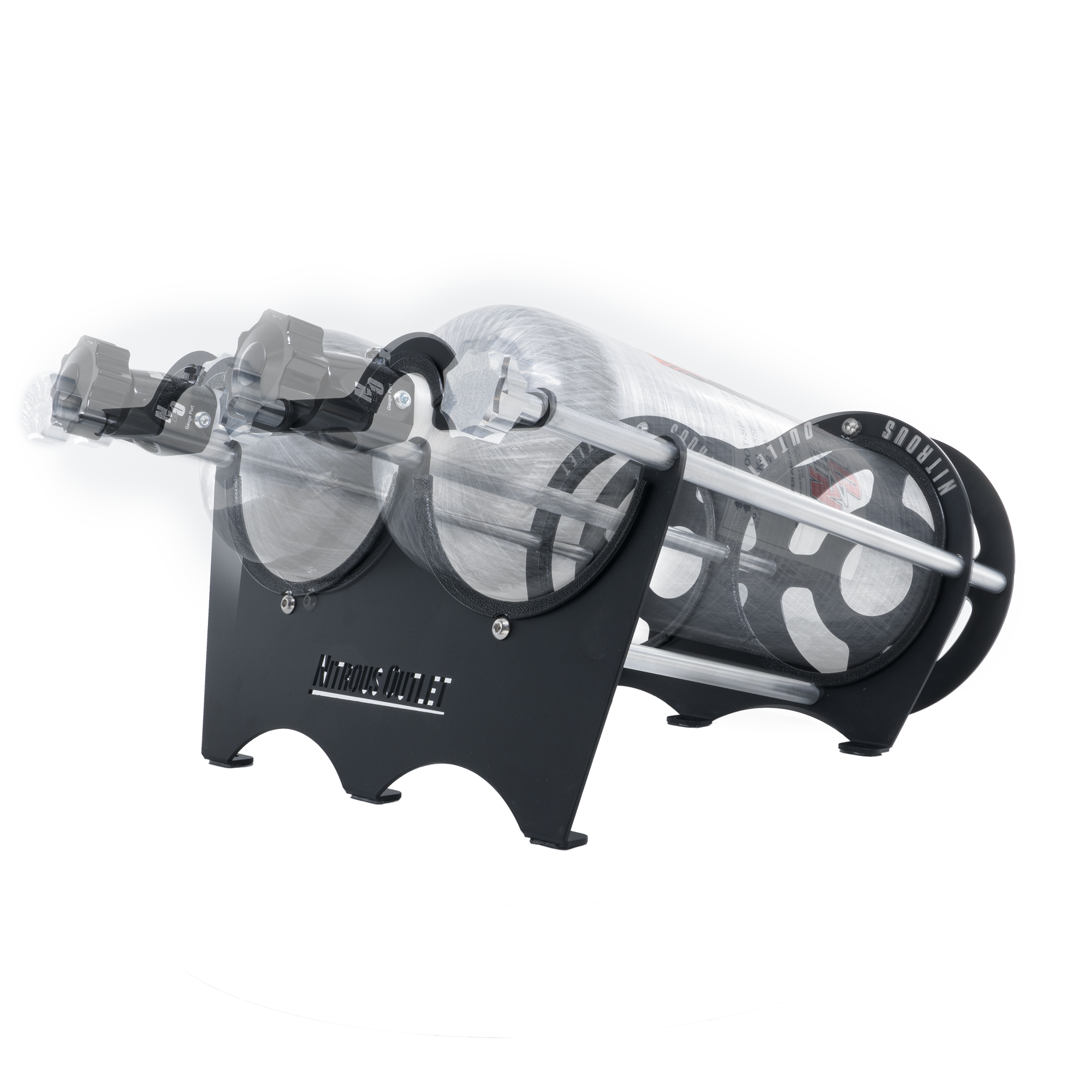 Nitrous Outlet Race-Light Dual 12lb Bottle Bracket - Horizontal
