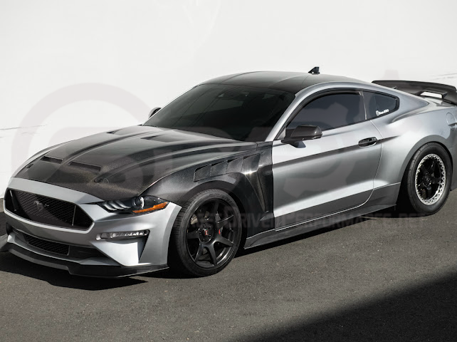 *IMPERFECTION / DISCOUNTED* 2018-2023 FORD MUSTANG S550 | GTD STYLE CARBON FIBER FRONT SIDE VENTED FENDERS