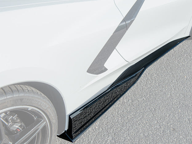 2020-PRESENT CHEVROLET CORVETTE C8 STINGRAY & Z51 | 3VM STYLE SIDE SKIRTS ROCKER PANELS GROUND EFFECTS