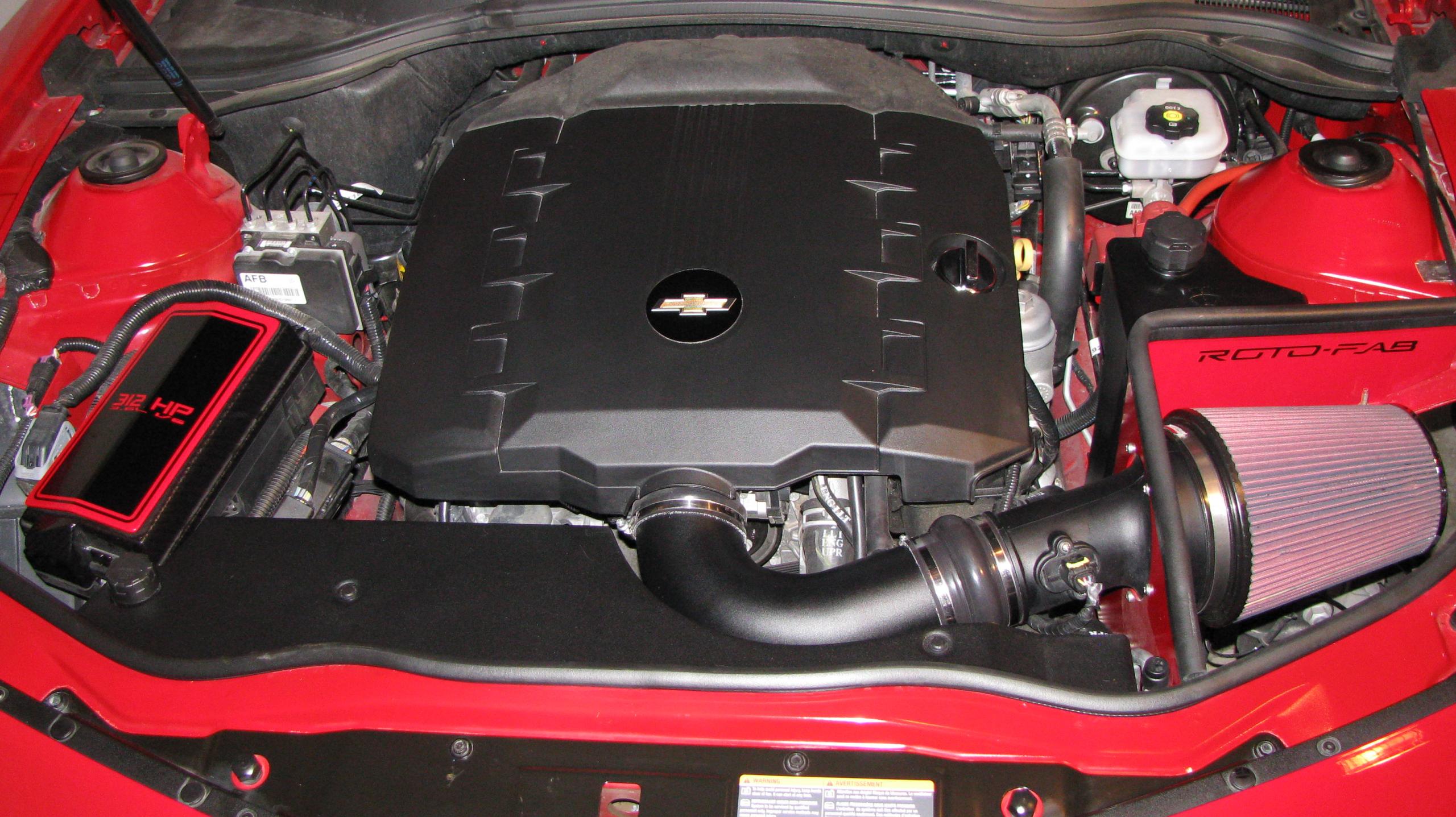 2012-15 Camaro V6 Radiator Cover Texture Black Rotofab