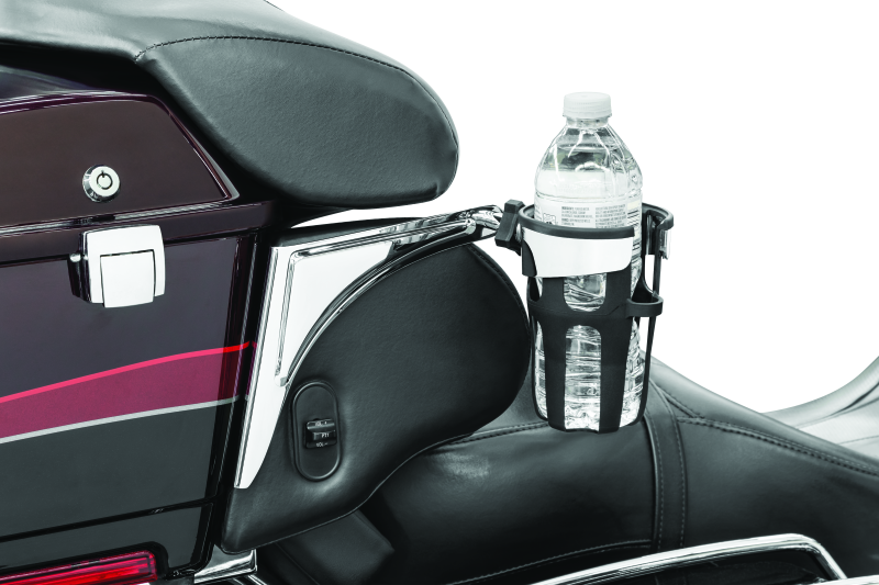 Kuryakyn Reflex Drink Holder Right Side HD Touring Passenger Mount 96-13 Chrome