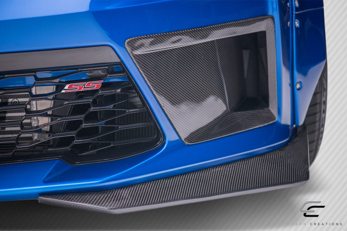 2016-2018 Chevrolet Camaro Carbon Creations DriTech Grid Front Splitters - 2 Piece
