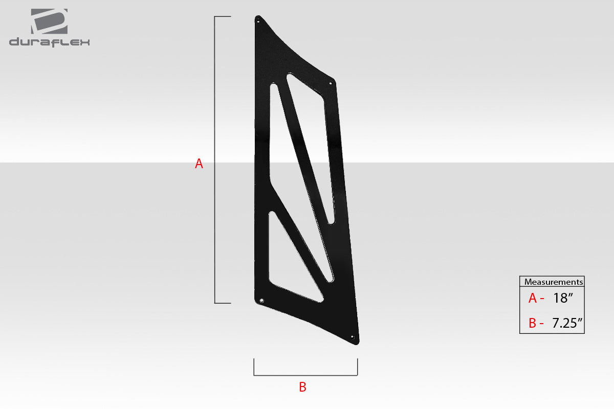 Universal 62" Duraflex VRX V2 Tall Wing Complete Kit - 9 Piece