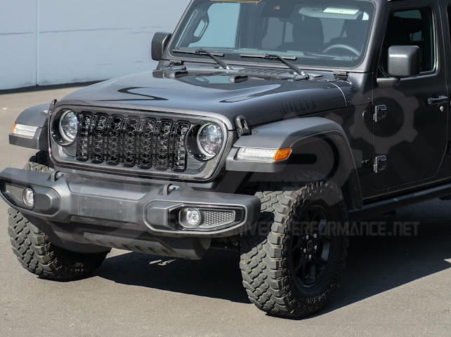 2024-UP JEEP WRANGLER GLADIATOR | FACTORY STYLE FRONT BUMPER GRILLE INSERT SURROUNDING REPLACEMENT