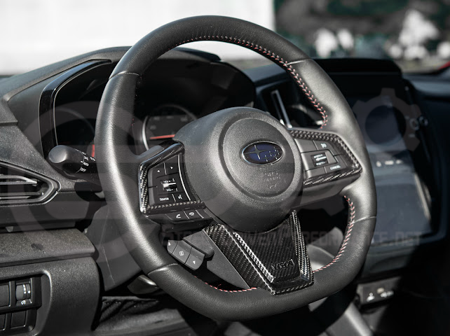 2022-UP SUBARU WRX | FACTORY STYLE CARBON FIBER STEERING WHEEL TRIM COVER
