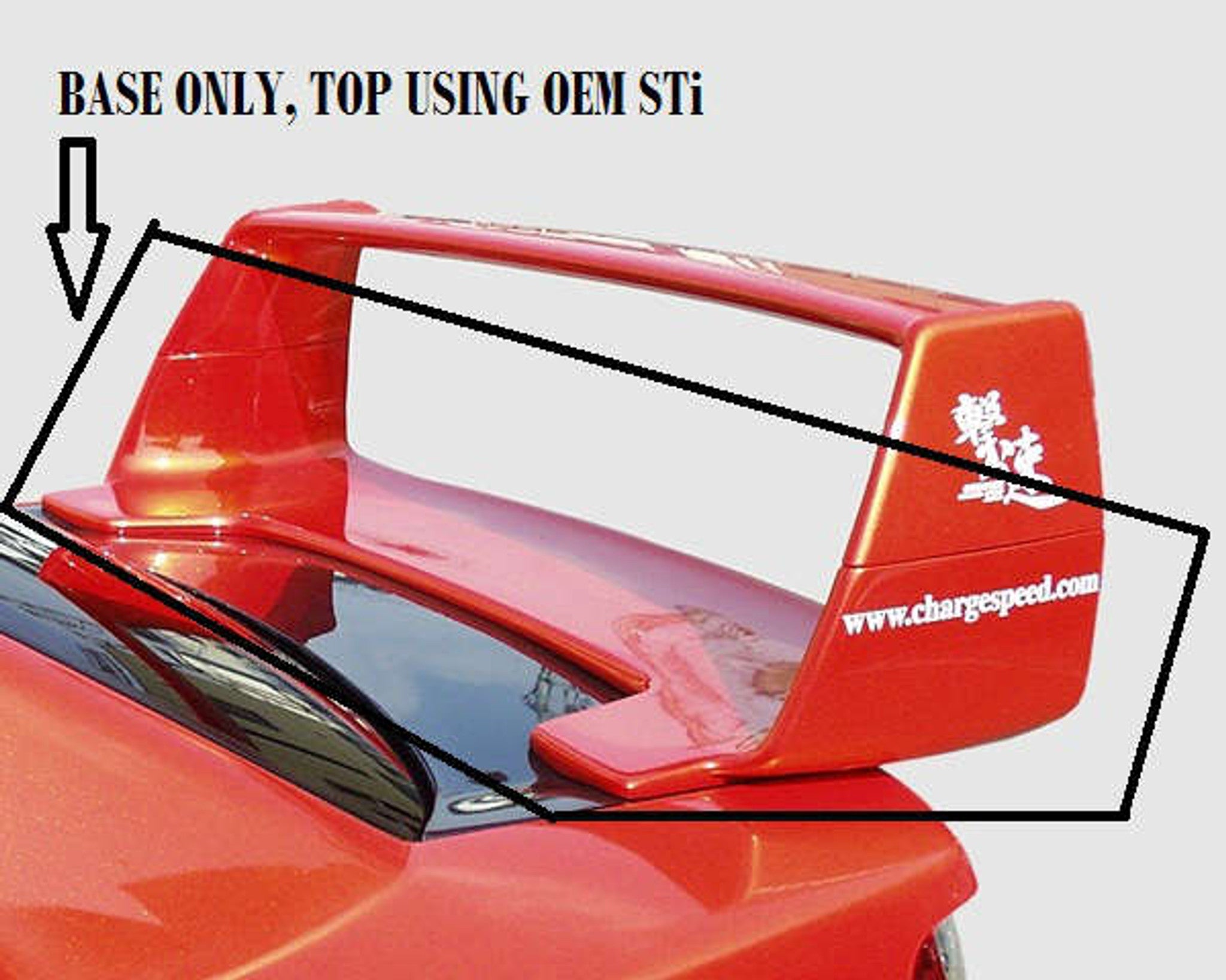 Charge Speed 2002-2007 Subaru WRX Half Composite Wing Base