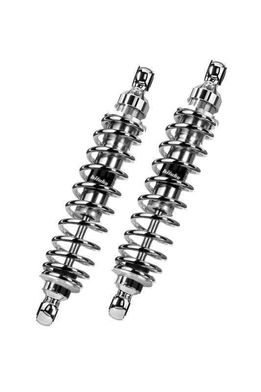 Bitubo WMB4 Twinshocks Adjustable: Spring Preload, Length 251mm, -50mm, Chrome Edition