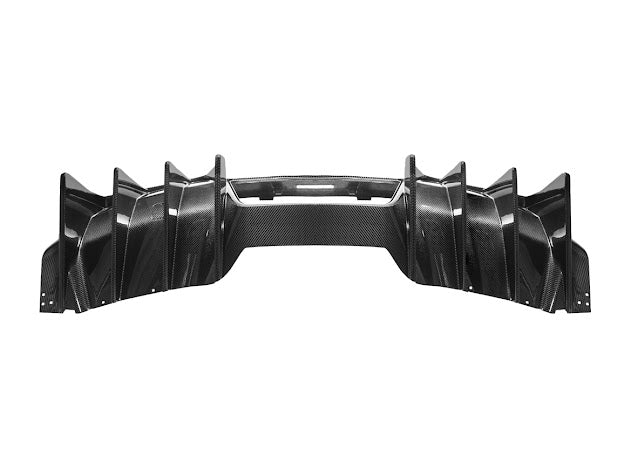 2014-2019 Corvette C7 Performance Track CARBON FIBER Rear Bumper Finned Diffuser