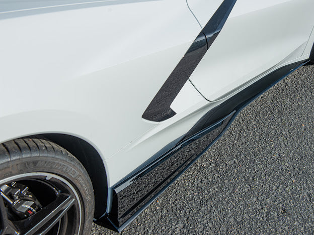 2020-PRESENT CHEVROLET CORVETTE C8 STINGRAY & Z51 | 3VM STYLE SIDE SKIRTS ROCKER PANELS GROUND EFFECTS