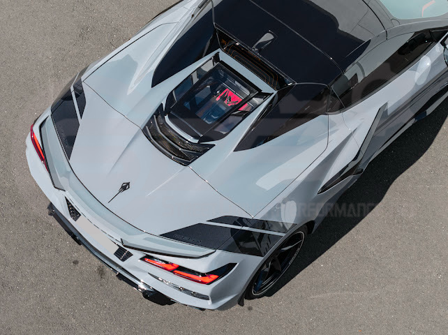 2020-UP CORVETTE C8 CONVERTIBLE | REAR HATCH UPPER HTC TONNEAU WINDOW INSERTS