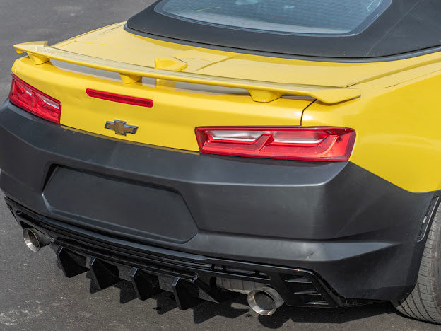 2016-Up Camaro |  Performance Track Style MATTE BLACK Rear Quad Exit Diffuser