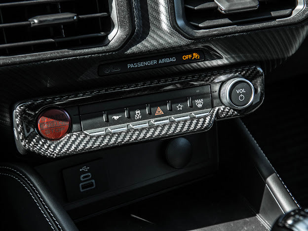 2024-UP FORD MUSTANG S650 | CARBON FIBER AC CONTROL PANEL COVER