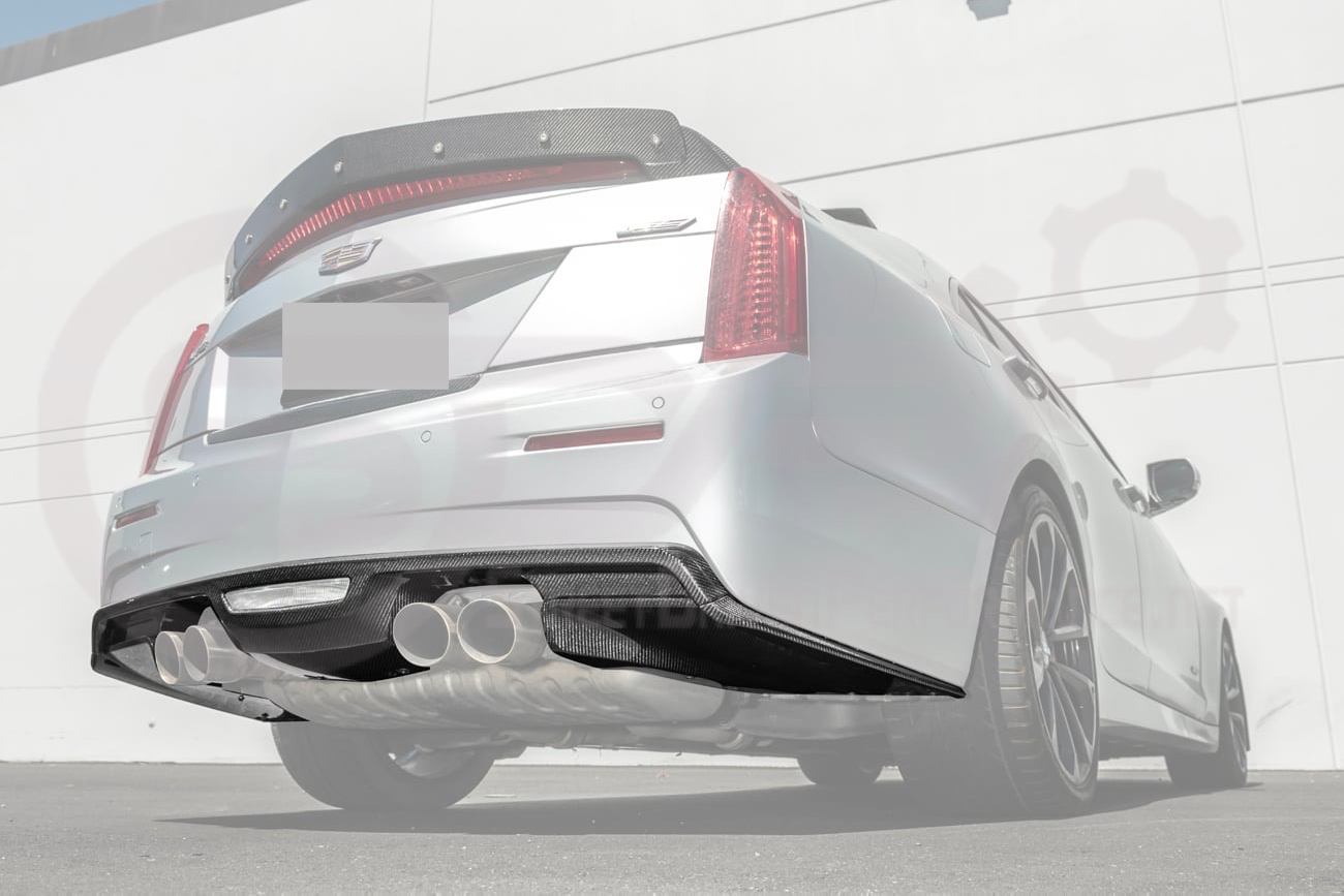2016-2019 CADILLAC ATS-V SEDAN & COUPE | FACTORY REPLACEMENT STYLE CARBON FIBER REAR BUMPER DIFFUSER