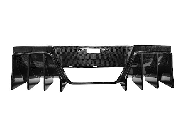 2014-2019 Corvette C7 Performance Track CARBON FIBER Rear Bumper Finned Diffuser