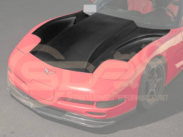 *IMPERFECTION / DISCOUNTED* 1997-2004 CHEVROLET CORVETTE C5 CARBON FIBER FRONT COWL HOOD