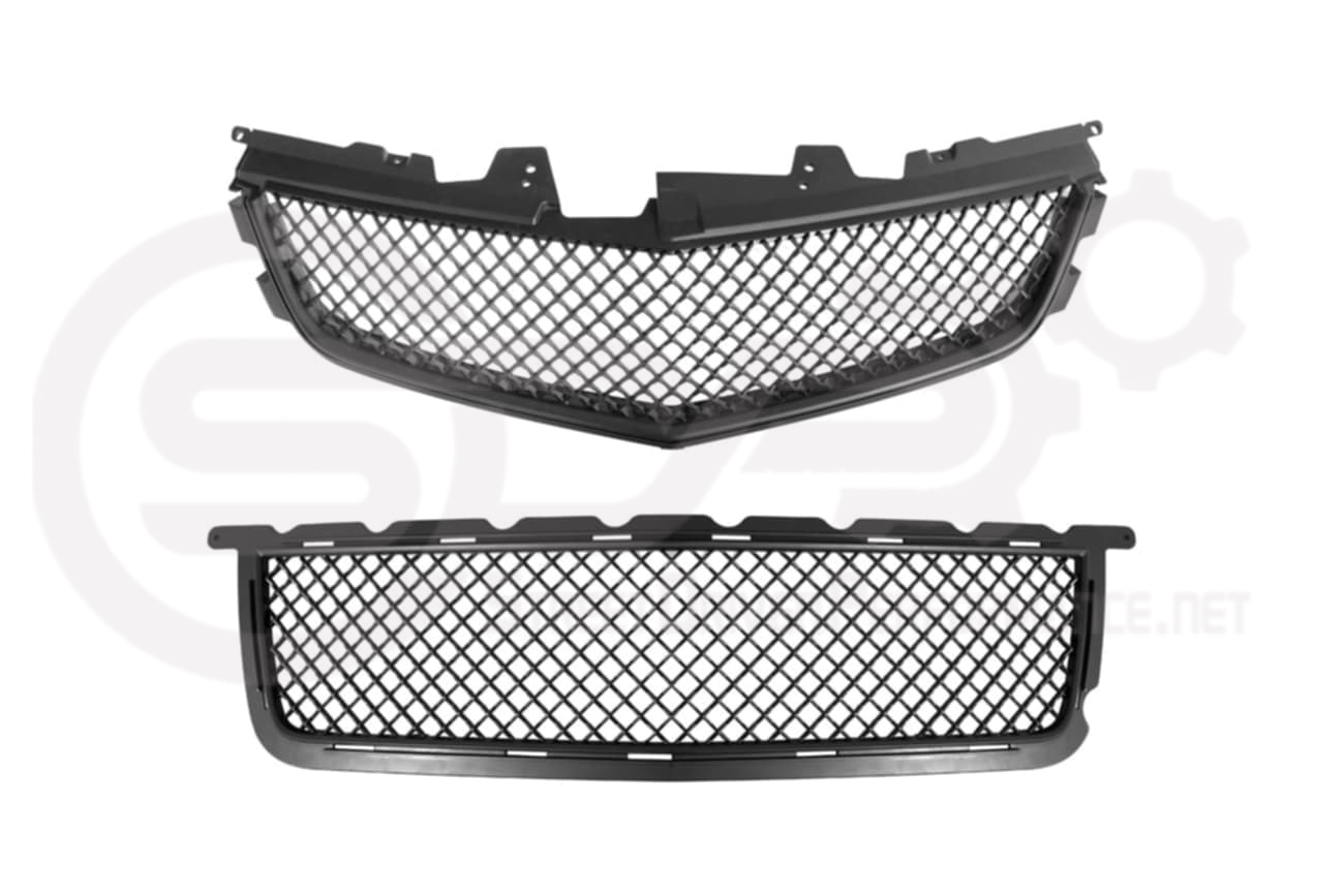 2009-2015 Cadillac CTS-V V2 -  Black front grilles set (blank no emblem)
