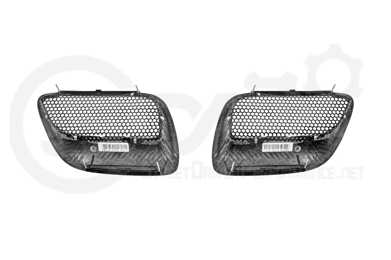 2004-2006 Pontiac GTO | CARBON FIBER Front Bumper Grille Inserts Replacement (PAIR)