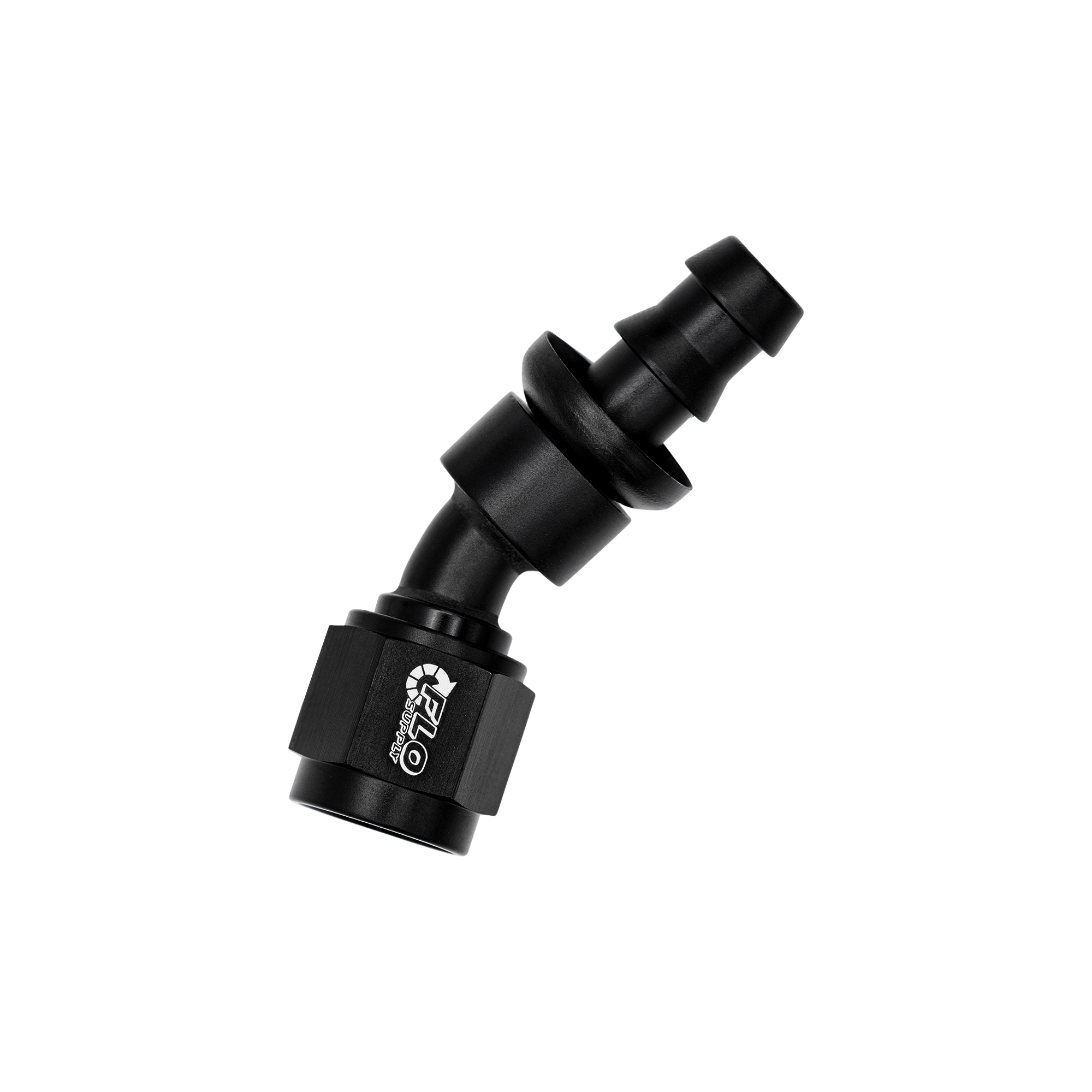 Flo Supply 10AN Push-On 30 Degree Swivel Hose End