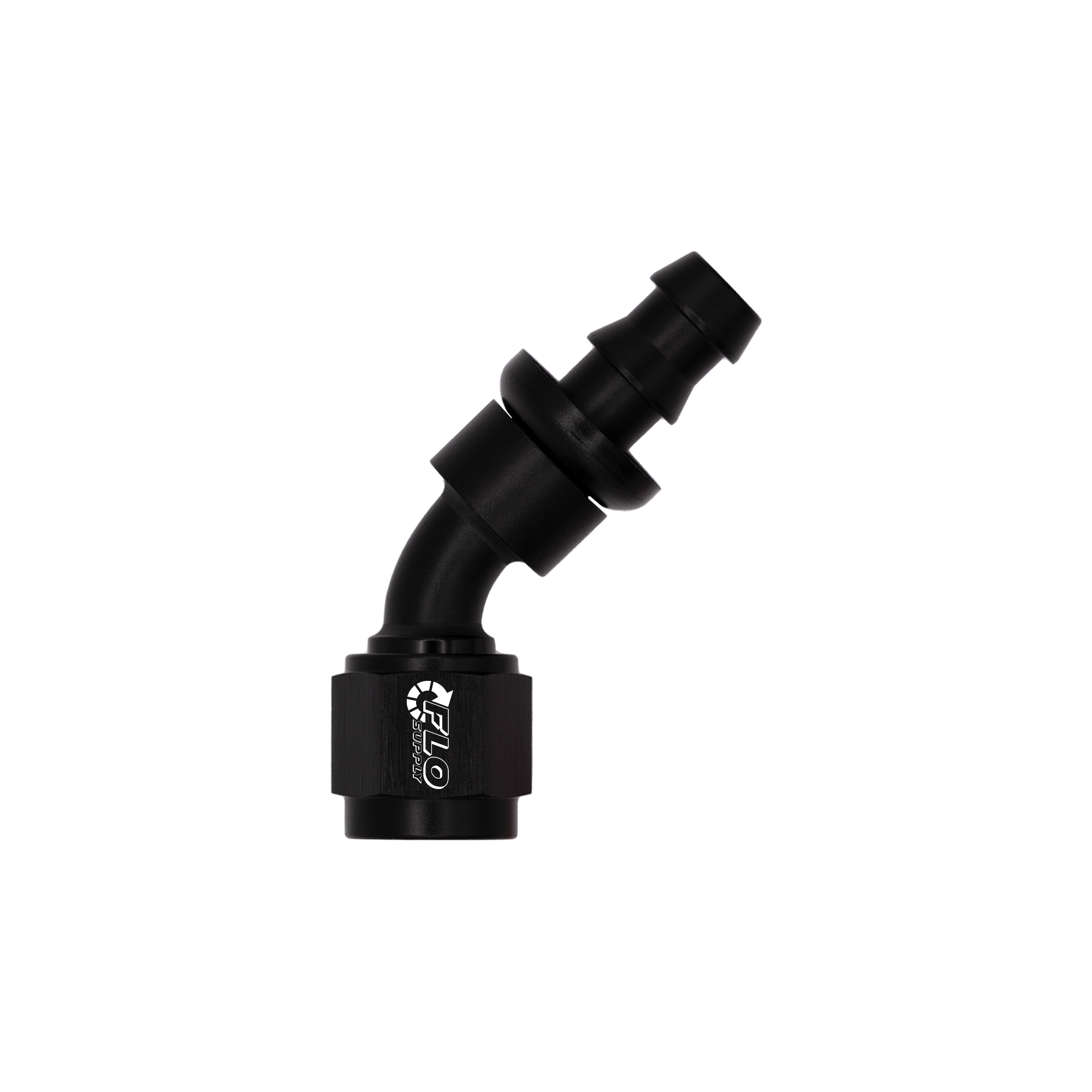 Flo Supply 12AN Push-On 45 Degree Swivel Hose End