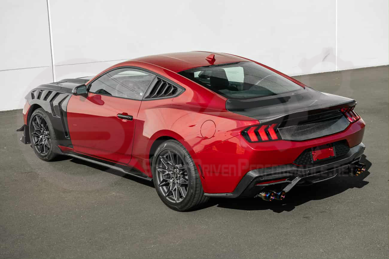 2024-UP FORD MUSTANG S650 | SUPER SNAKE STYLE CARBON FIBER REAR TRUNK DECKLID WITH INTEGRATED SPOILER WING