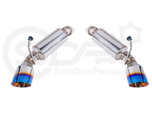 2008-2013 INFINITI G37 COUPE | MUFFLER AXLE BACK EXHAUST (ANDOLIZED SILVER OR BURNT BLUE TIPS)