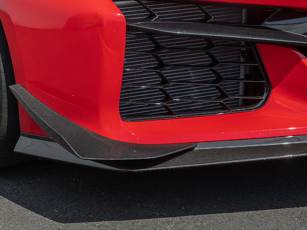 2023+ CHEVROLET CORVETTE C8 Z06 & E-RAY | CARBON FIBER FRONT SIDE CANARDS