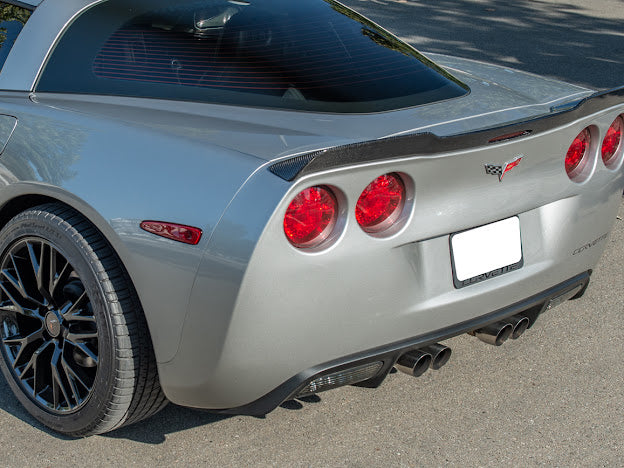 *IMPERFECTION / DISCOUNTED* 2005-2013 C6 Corvette - Extended ZR1 Style CARBON FIBER Rear Trunk Lid Spoiler Wing