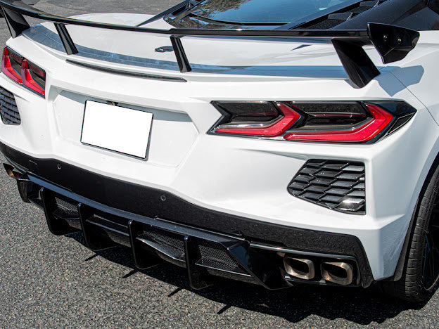 2020+ CORVETTE C8 Z51 REAR LOWER DIFFUSER FINS *ADD-ON*