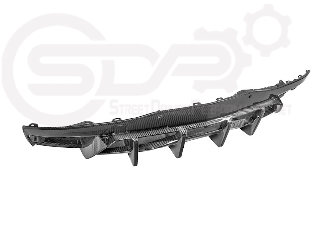 2020-UP CORVETTE C8 | CARBON FIBER REAR BUMPER DIFFUSER QUAD EXIT