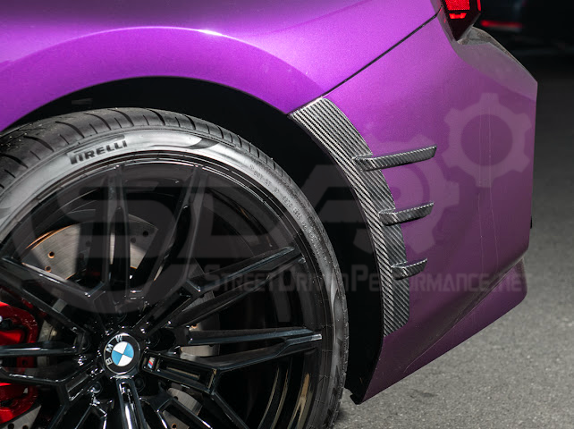 2023-UP BMW G87 M2 | DRY CARBON FIBER ADD-ON FENDER WHEEL ARCH TRIM FRONT & REAR PAIR