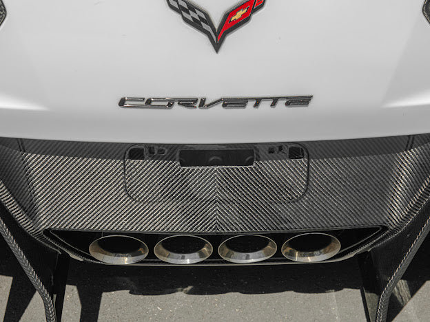2014-2019 Corvette C7 Performance Track CARBON FIBER Rear Bumper Finned Diffuser