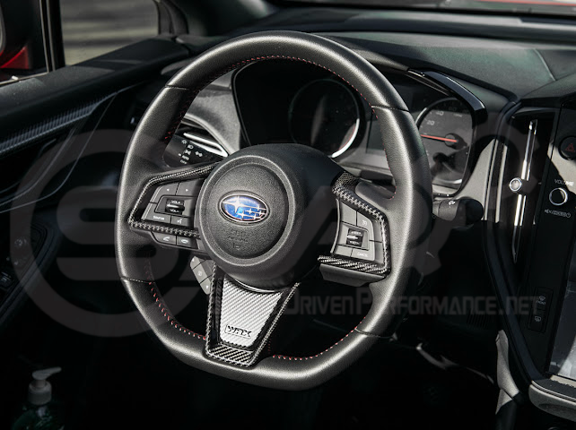 2022-UP SUBARU WRX | FACTORY STYLE CARBON FIBER STEERING WHEEL TRIM COVER