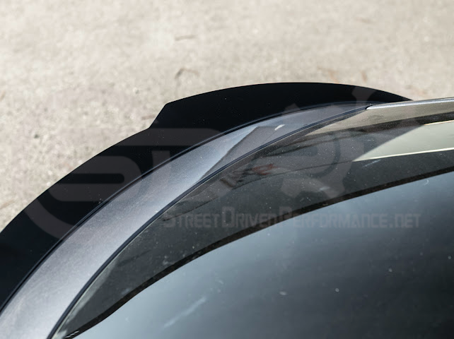 2025-UP TESLA MODEL Y | SDP TRACK STYLE GLOSS BLACK REAR TRUNK WING SPOILER