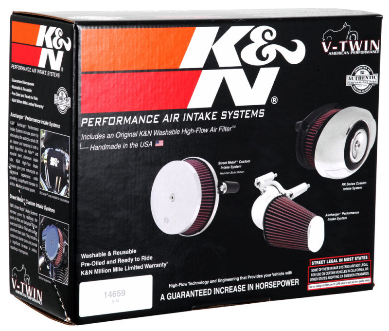 K&N 01-14 Harley-Davidson Softail DYNA Performance Intake Kit