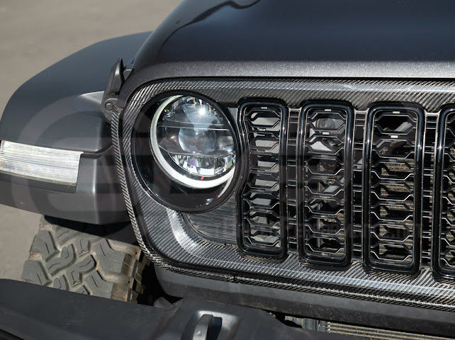 2024-UP JEEP WRANGLER GLADIATOR | FACTORY STYLE FRONT BUMPER GRILLE INSERT SURROUNDING REPLACEMENT