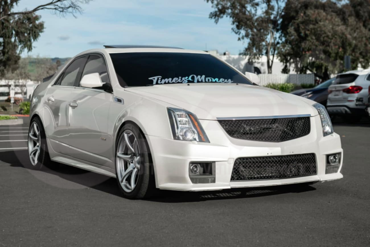 2009-2015 Cadillac CTS-V V2 -  Black front grilles set (blank no emblem)