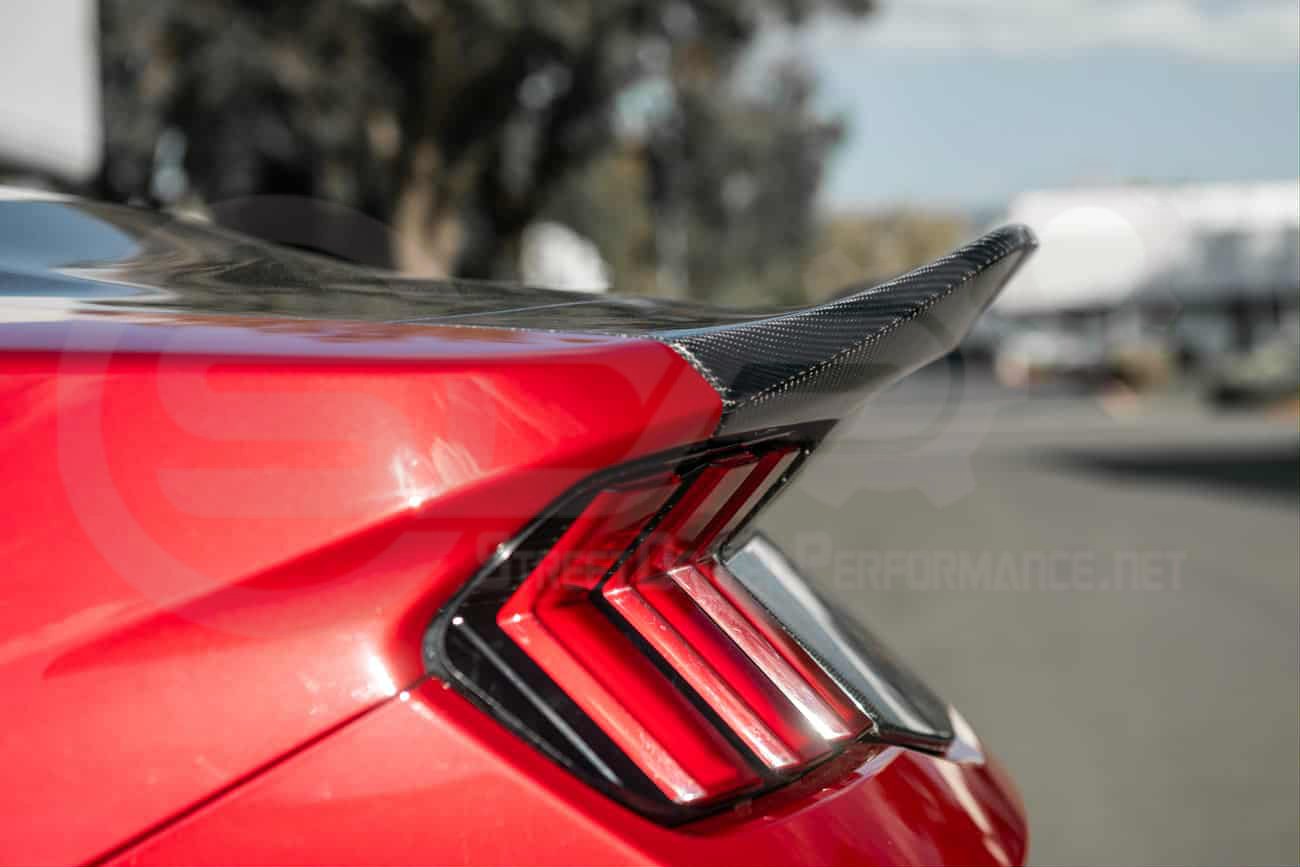 2024-UP FORD MUSTANG S650 | SUPER SNAKE STYLE CARBON FIBER REAR TRUNK DECKLID WITH INTEGRATED SPOILER WING