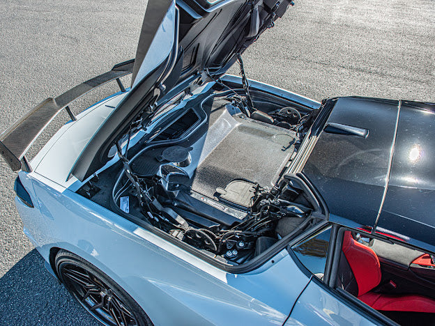 2020+ CHEVROLET CORVETTE C8 HTC | FACTORY STYLE CARBON FIBER ENGINE BAY PANEL COVER REPLACEMENT