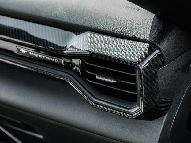 2024-UP FORD MUSTANG S650 | CARBON FIBER PASSENGER SIDE AC OUTLET TRIM COVER PANEL