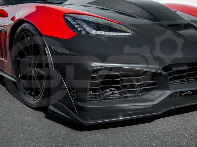 2005-2013 Corvette C6 Z06 | C7 ZR1 Style Primer Black Front Bumper Conversion Kit Replacement