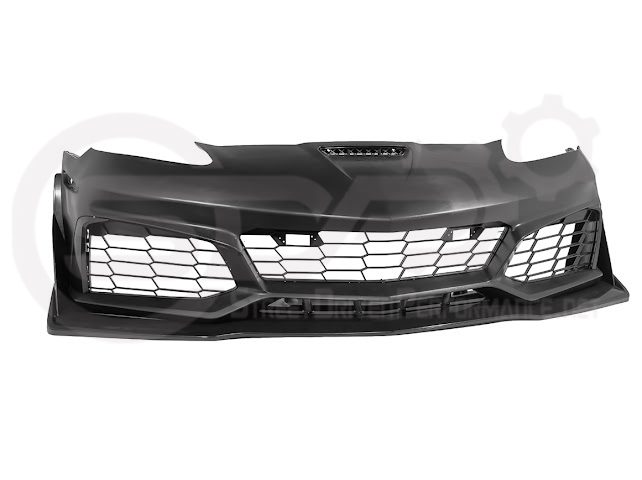 2005-2013 Corvette C6 Z06 | C7 ZR1 Style Primer Black Front Bumper Conversion Kit Replacement