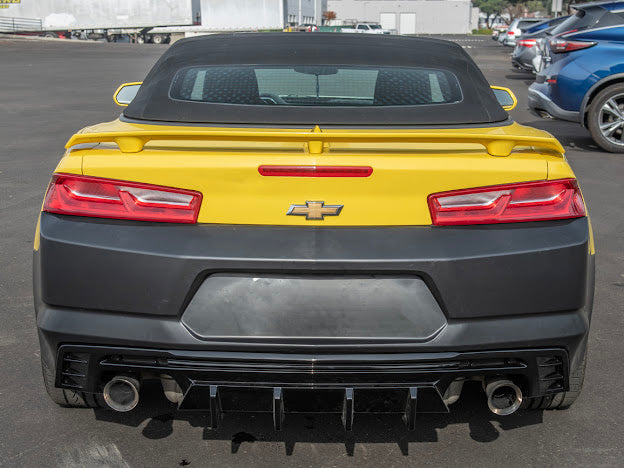 2016-Up Camaro |  Performance Track Style MATTE BLACK Rear Quad Exit Diffuser