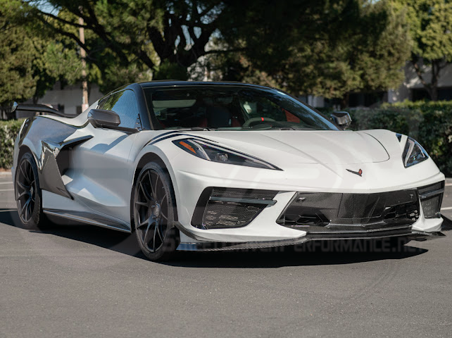 2020+ CORVETTE C8 STINGRAY & Z51 | Z06 Z07 PERFORMANCE FRONT LIP SPLITTER & CANARDS GROUND EFFECTS
