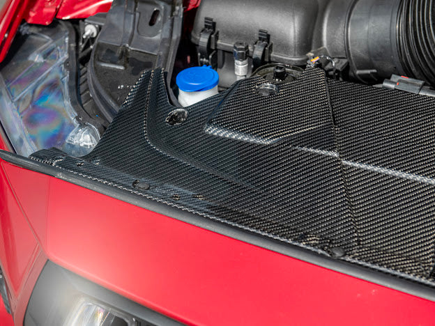 2024-UP MUSTANG S650 | CARBON FIBER ENGINE BAY RADIATOR PANEL TRIM REPLACEMENT
