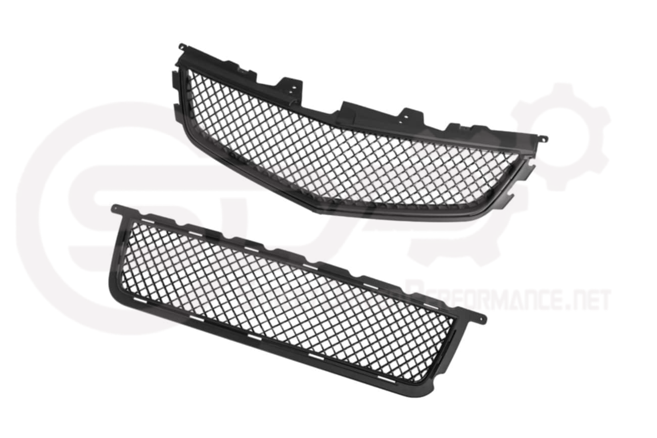 2009-2015 Cadillac CTS-V V2 -  Black front grilles set (blank no emblem)