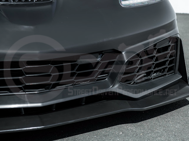 2005-2013 Corvette C6 Z06 | C7 ZR1 Style Primer Black Front Bumper Conversion Kit Replacement