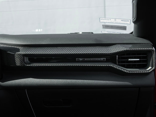2024-UP FORD MUSTANG S650 | CARBON FIBER PASSENGER SIDE AC OUTLET TRIM COVER PANEL