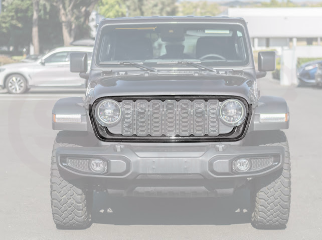 2024-UP JEEP WRANGLER GLADIATOR | FACTORY STYLE FRONT BUMPER GRILLE INSERT SURROUNDING REPLACEMENT