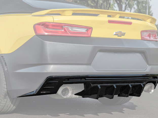 2016-Up Camaro |  Performance Track Style MATTE BLACK Rear Quad Exit Diffuser